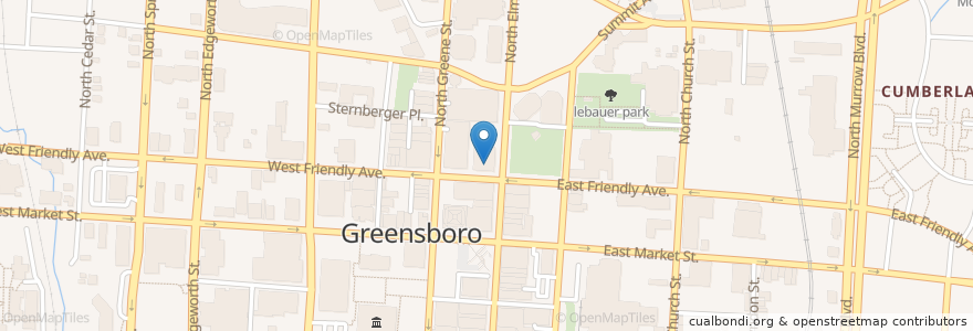 Mapa de ubicacion de B. Christopher's Steakhouse en Verenigde Staten, North Carolina, Guilford County, Greensboro.