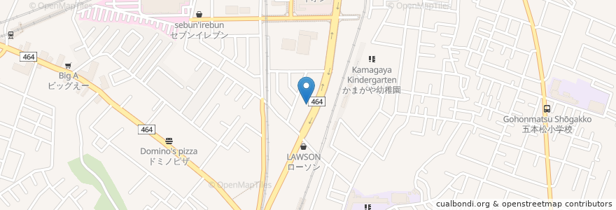 Mapa de ubicacion de ココス en Japonya, 千葉県, 鎌ケ谷市.