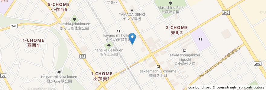 Mapa de ubicacion de 西東京歯科 en اليابان, 東京都, 羽村市.