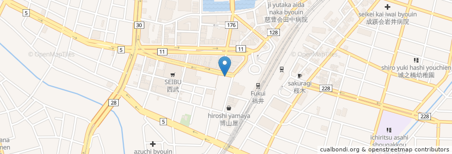 Mapa de ubicacion de ドトールコーヒーショップ en 日本, 福井県, 福井市.