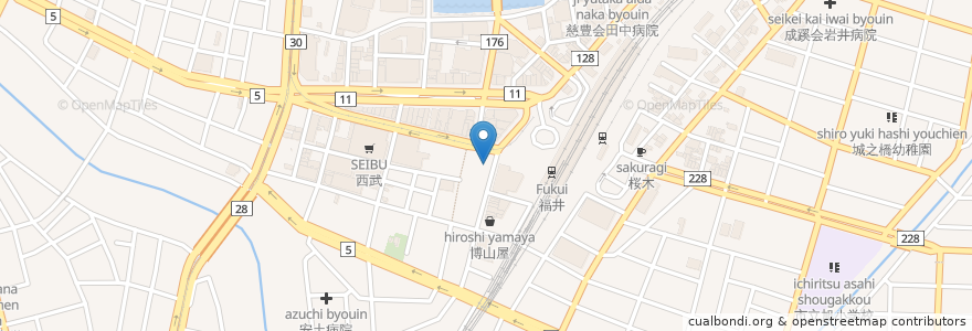 Mapa de ubicacion de 味処 おたん en Jepun, 福井県, 福井市.
