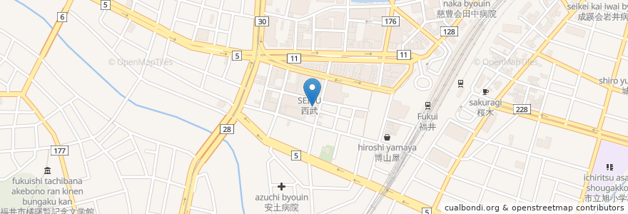 Mapa de ubicacion de SEATTLE'S BEST COFFEE en Japon, Préfecture De Fukui, 福井市.