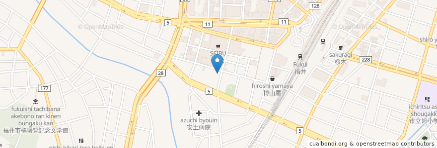Mapa de ubicacion de 宮崎医院 en Japan, 福井県, 福井市.