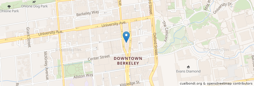 Mapa de ubicacion de Little Hunan Chinese Restaurant en Amerika Birleşik Devletleri, Kaliforniya, Alameda İlçesi, Berkeley.