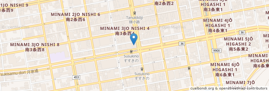 Mapa de ubicacion de マクドナルド en 日本, 北海道, 石狩振興局, 札幌市, 中央区.