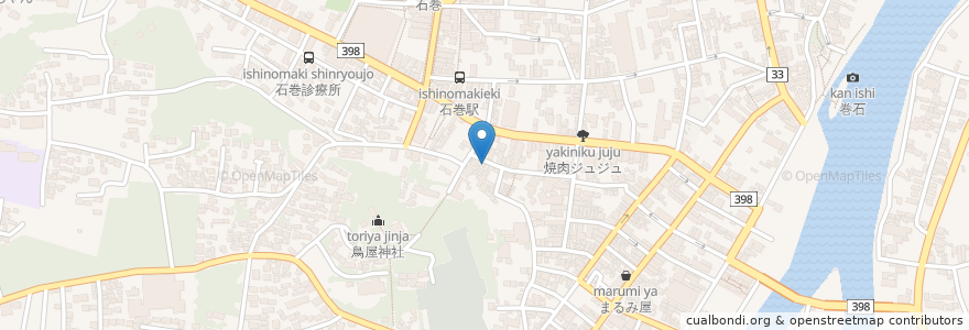 Mapa de ubicacion de U-2 en Jepun, 宮城県, 石巻市.