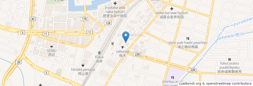Mapa de ubicacion de マツダレンタカー 福井駅東口店 en Jepun, 福井県, 福井市.