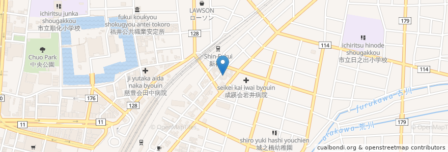 Mapa de ubicacion de 鎮徳寺 en Japón, Prefectura De Fukui, 福井市.