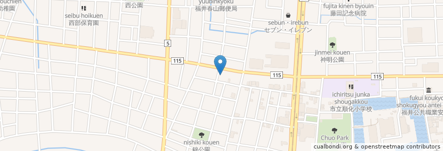Mapa de ubicacion de システムパークさくら通り en Jepun, 福井県, 福井市.
