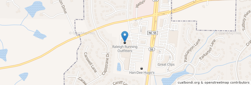 Mapa de ubicacion de Beth C. Dunsmoor, D.D.S. en 미국, 노스캐롤라이나, Wake County, Cary.