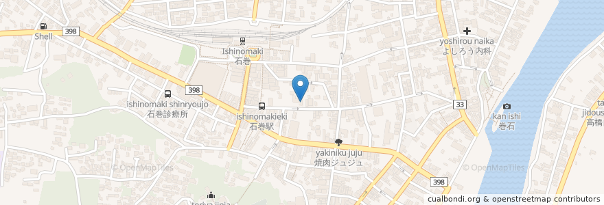Mapa de ubicacion de ペガサス薬局 en ژاپن, 宮城県, 石巻市.