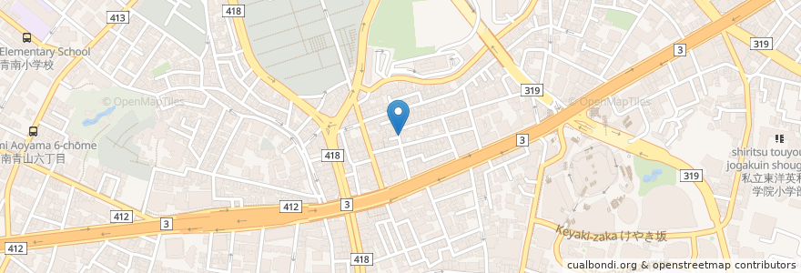Mapa de ubicacion de ビストロアンバロン en Japón, Tokio, Minato.