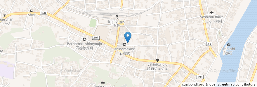 Mapa de ubicacion de 沼倉歯科医院 en Japan, Miyagi Prefecture, Ishinomaki.