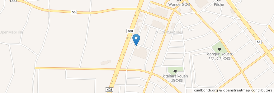 Mapa de ubicacion de Quadrifoglio en 日本, 茨城県, つくば市.