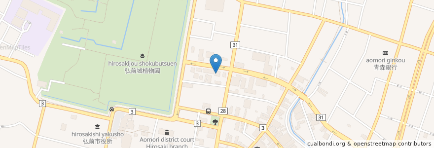 Mapa de ubicacion de びっくりドンキー　弘前店 en 日本, 青森県, 弘前市.
