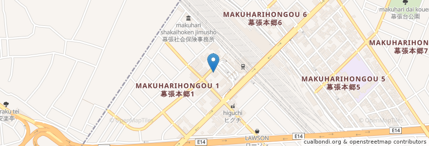 Mapa de ubicacion de Chiba Bank en Japan, Chiba Prefecture, Narashino, Hanamigawa Ward.