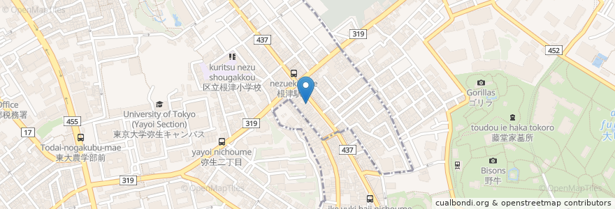 Mapa de ubicacion de Origin Bento en Japan, Tokyo, Bunkyo.