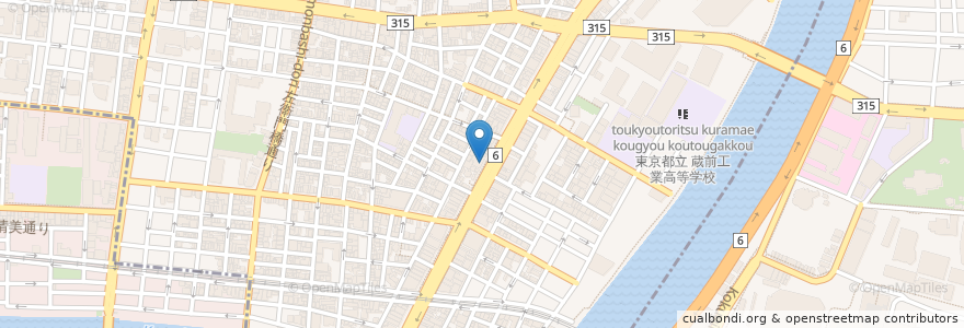 Mapa de ubicacion de Cafe di Espresso en ژاپن, 東京都, 台東区.