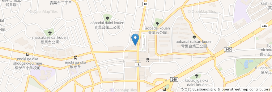 Mapa de ubicacion de ミスタードーナツ 青葉台ショップ en 日本, 神奈川県, 横浜市, 青葉区.