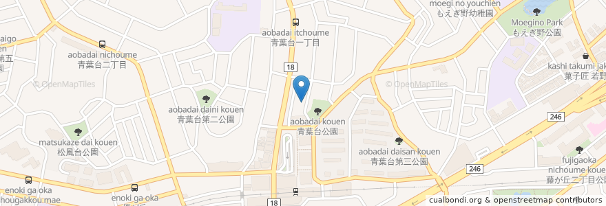 Mapa de ubicacion de 武沼小児科医院 en ژاپن, 神奈川県, 横浜市, 青葉区.