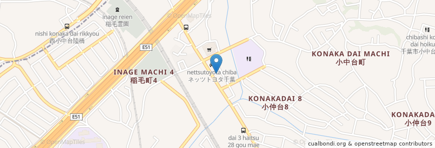 Mapa de ubicacion de 昭和シェル石油 en 日本, 千葉県, 千葉市, 稲毛区.