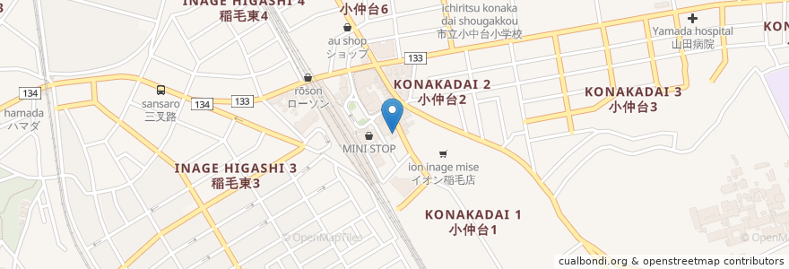 Mapa de ubicacion de NPC クイックパーキング en Japón, Prefectura De Chiba, Chiba, 稲毛区.