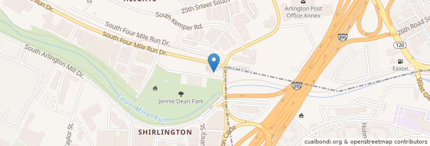 Mapa de ubicacion de Weenie Beenie en United States, Virginia, Arlington County, Arlington.