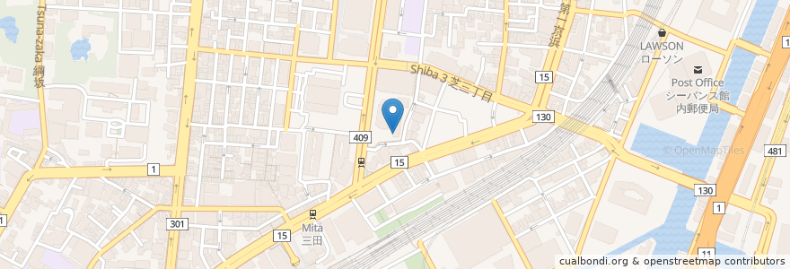 Mapa de ubicacion de 三田いきいきプラザ en Japonya, 東京都, 港区.