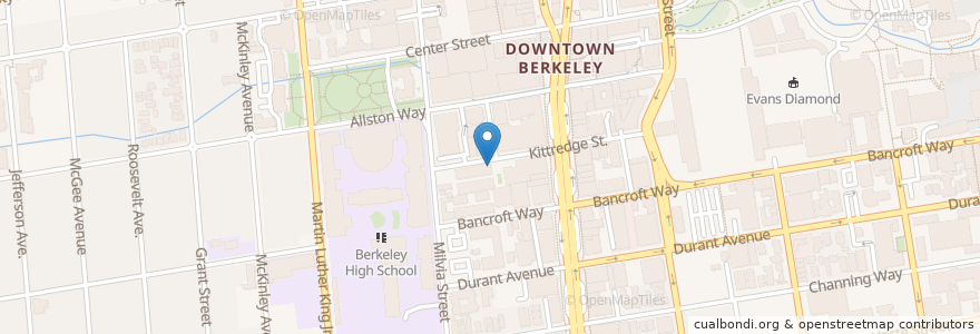 Mapa de ubicacion de Maison Bleue en United States, California, Alameda County, Berkeley.