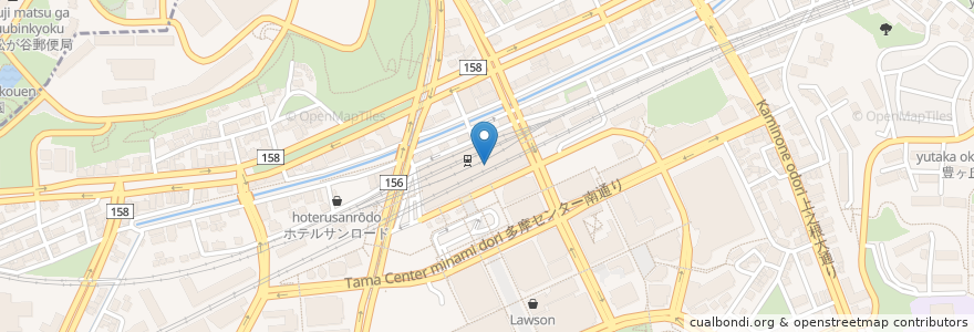 Mapa de ubicacion de 吉野家 en Japan, 東京都, 多摩市.