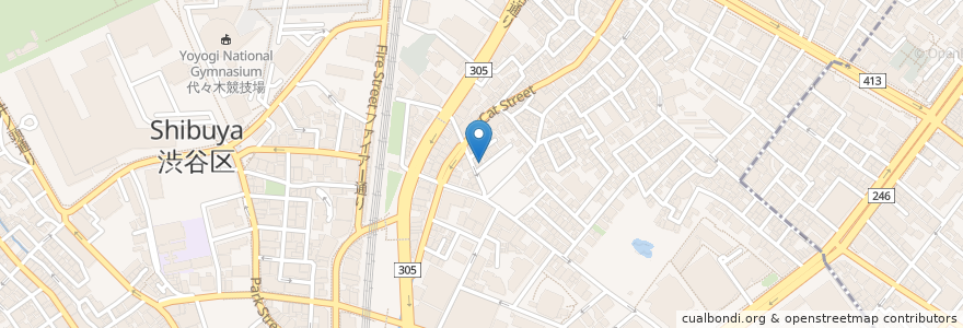 Mapa de ubicacion de Madosh Cafe en 日本, 東京都, 渋谷区.