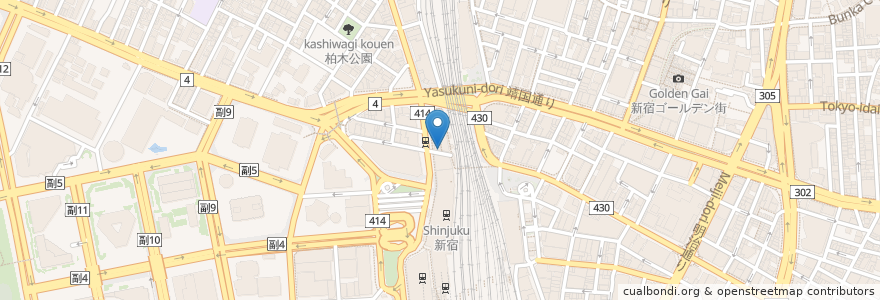 Mapa de ubicacion de Kitakata Ramen en Japan, Tokyo, Shinjuku.