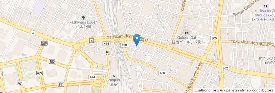 Mapa de ubicacion de マツモトキヨシ en اليابان, 東京都, 新宿区.