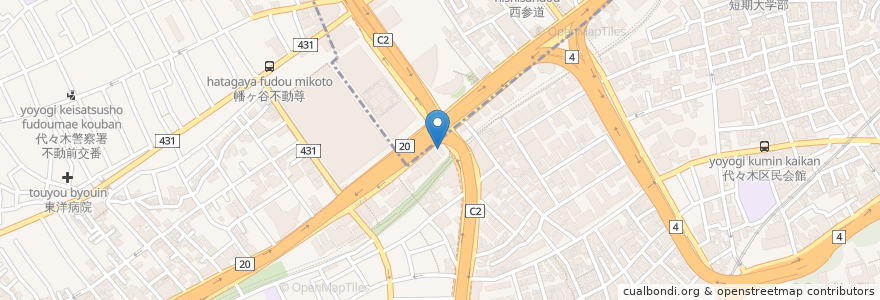 Mapa de ubicacion de ターリー屋 en Japon, Tokyo, Shinjuku, 渋谷区.