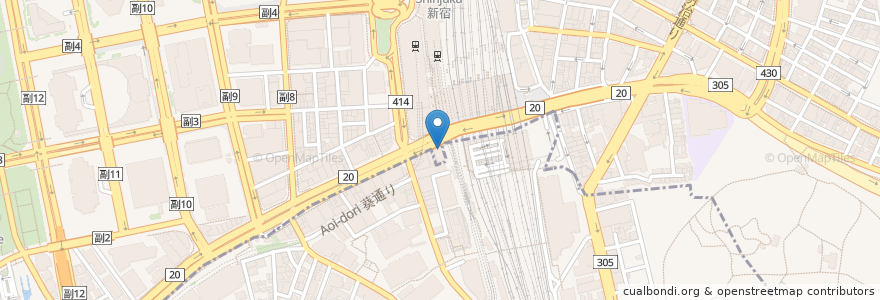 Mapa de ubicacion de ダイコクドラッグ en 일본, 도쿄도, 신주쿠.