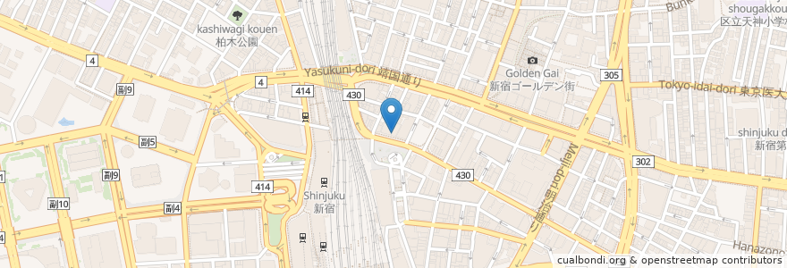 Mapa de ubicacion de 喫茶室ルノアール 新宿アルタ横店 en Japan, Tokio, 新宿区.