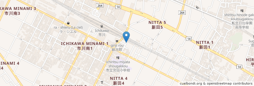 Mapa de ubicacion de トスカーナ en اليابان, 千葉県, 市川市.