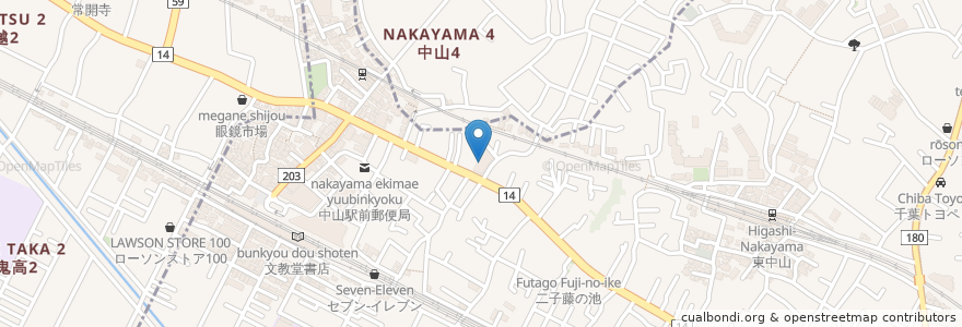 Mapa de ubicacion de 船橋市西部公民館 en Japão, 千葉県.