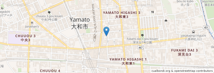 Mapa de ubicacion de Happy en 일본, 가나가와현, 大和市.