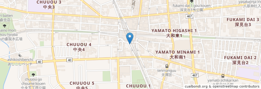 Mapa de ubicacion de ココカラファイン en 일본, 가나가와현, 大和市.