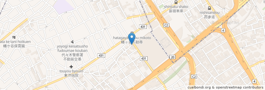 Mapa de ubicacion de 中田歯科クリニック仮診療所 en Japon, Tokyo, 渋谷区.