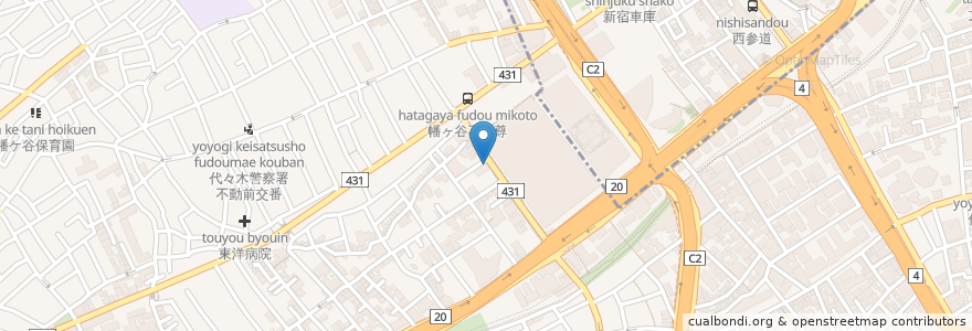 Mapa de ubicacion de 大衆割烹 増村 en Jepun, 東京都, 渋谷区.