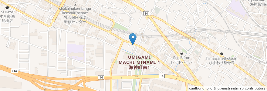 Mapa de ubicacion de すず森 en Japão, 千葉県, 船橋市.
