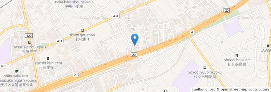Mapa de ubicacion de 六号通り診療所 en 日本, 东京都/東京都, 渋谷区.