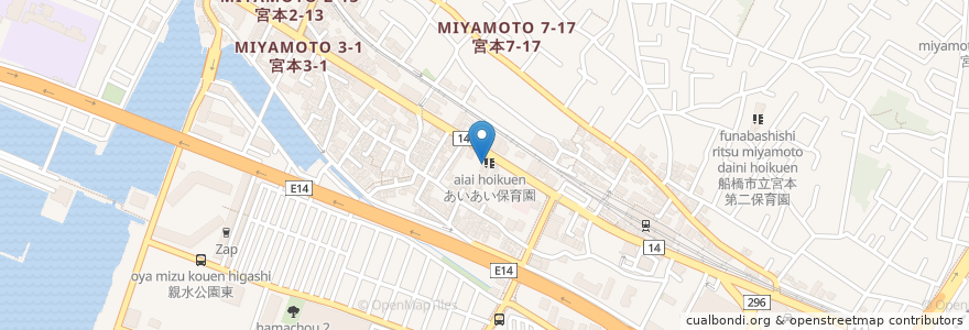 Mapa de ubicacion de ガスト en Japão, 千葉県, 船橋市.