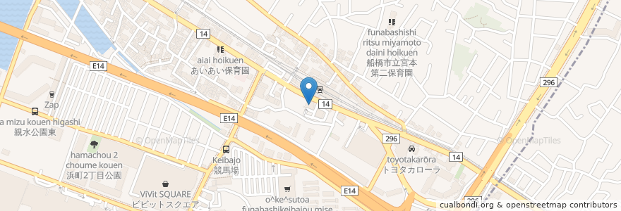 Mapa de ubicacion de フォルクス en اليابان, 千葉県, 船橋市.