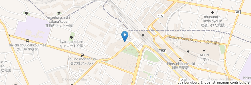 Mapa de ubicacion de ロイヤルホスト en Japon, Préfecture De Chiba, 習志野市.