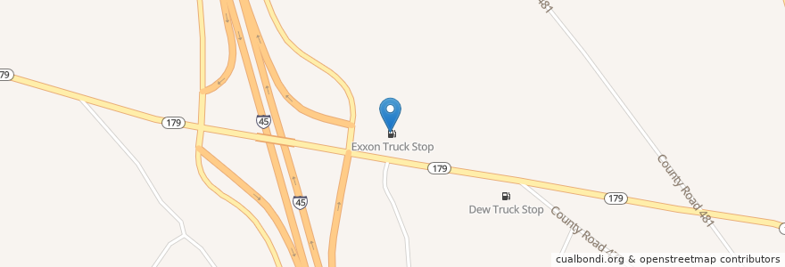 Mapa de ubicacion de Exxon Truck Stop en ایالات متحده آمریکا, تگزاس, Freestone County.