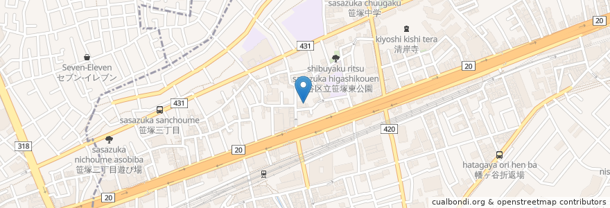 Mapa de ubicacion de 和田整形外科クリニック en 日本, 東京都, 渋谷区.