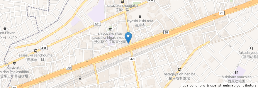 Mapa de ubicacion de 杉野歯科クリニック en Japan, 東京都, 渋谷区.